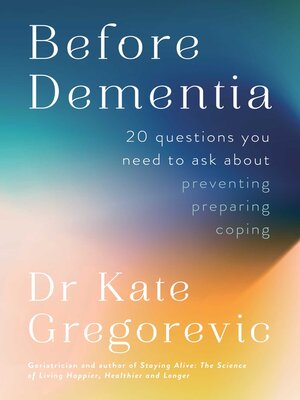 cover image of Before Dementia